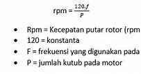 Rumus Menghitung Putaran Motor Listrik